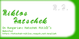 miklos hatschek business card